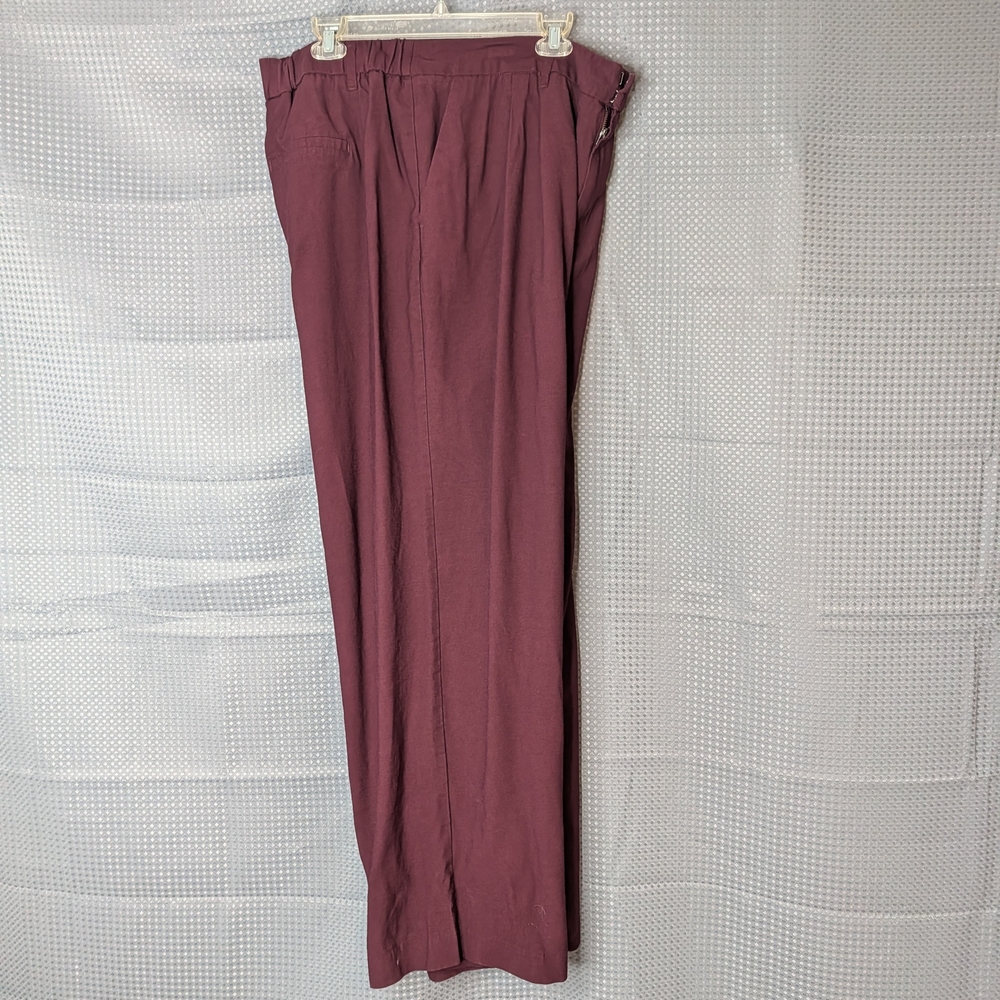 a new day Women's Wide Leg Pants - Burgundy